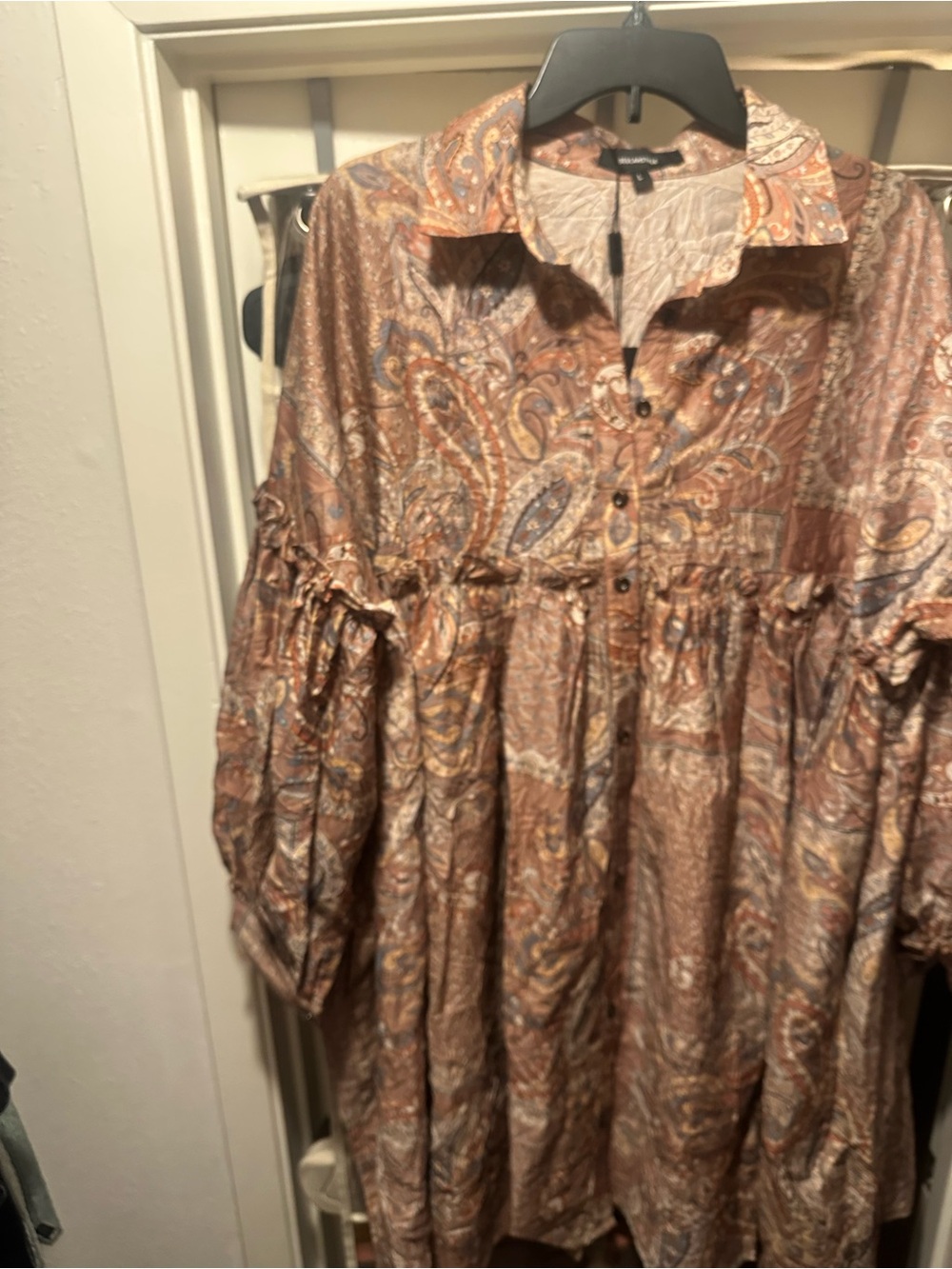 Brown Tiered western dress. Very Cute!